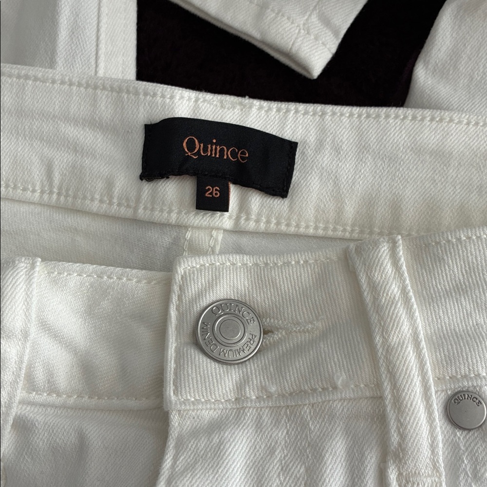 Luna Stretch Slim Straight Jeans Cloud White Size 26 - Picture 8 of 9
